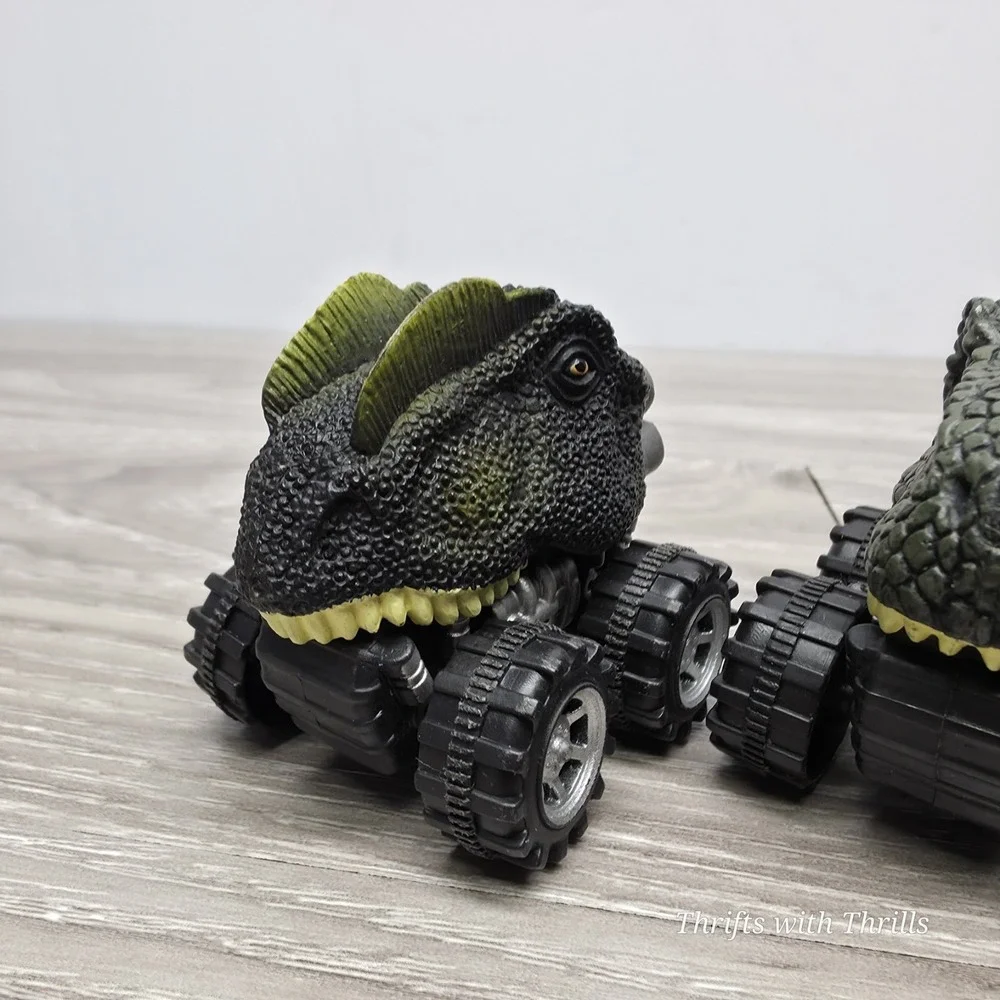 Dinosaur‎ Monster Trucks Pull Back Trucks -  Lot Of 4 - Tested